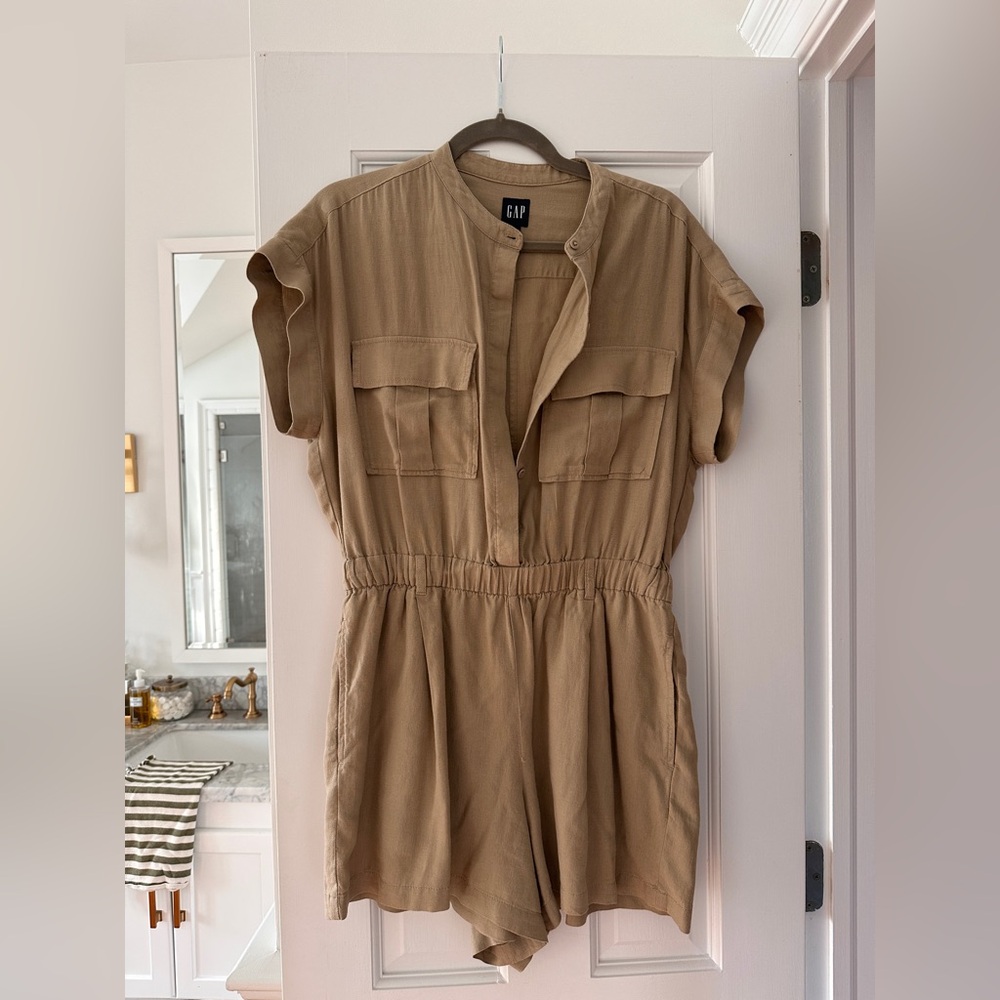 GAP Linen-Blend Utility Romper